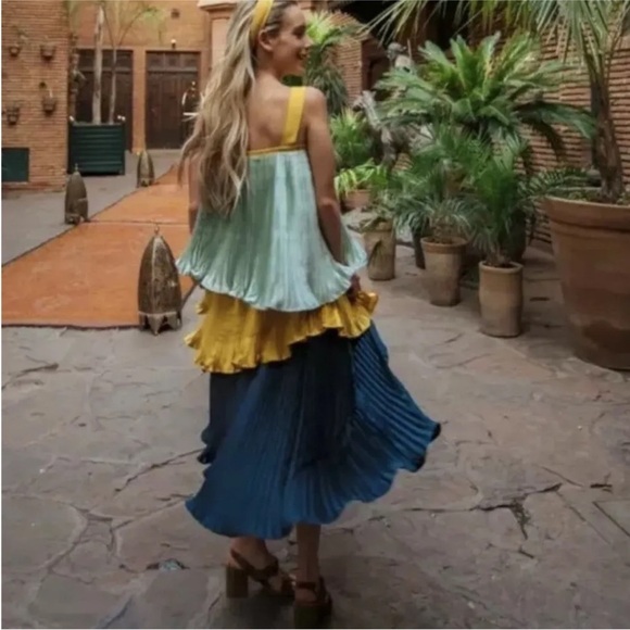 Anthropologie Guapa Pleated Midi Dress - Picture 10 of 15